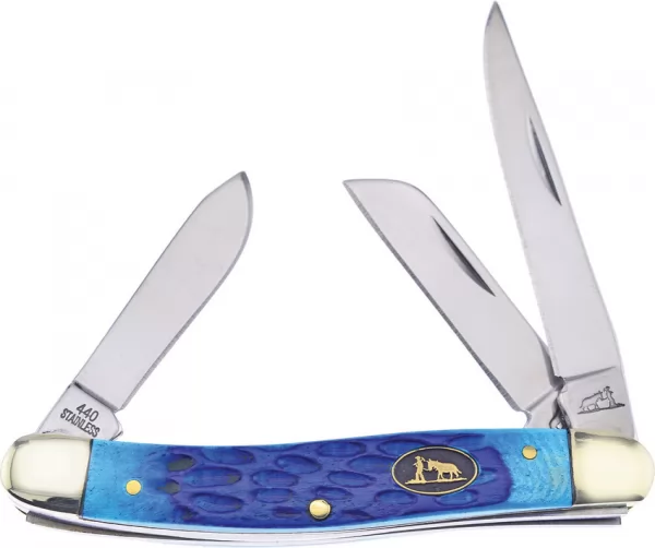 Frost Cutlery Stockman Blue Bone knives FBKH509DBL