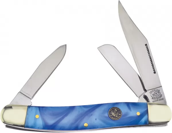 Frost Cutlery Large Stockman Blue Resin knives FCR066BBY