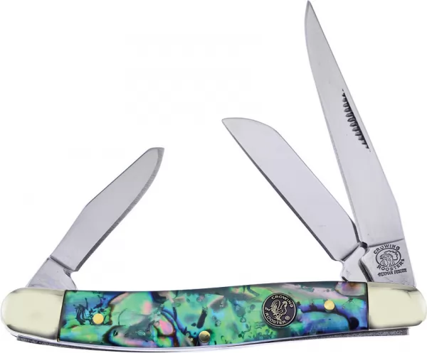 Frost Cutlery Stockman Saltwater Abalone knives FCR509SAB