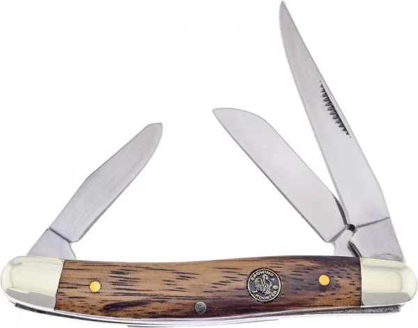Frost Cutlery Stockman Zebra Wood knives FCR509ZW