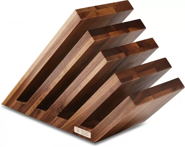 FELIX Magnetic Knife Block Walnut FEL909500