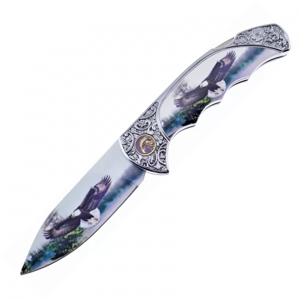 Frost Cutlery Lockback w-Eagle Print knives FFC088EA