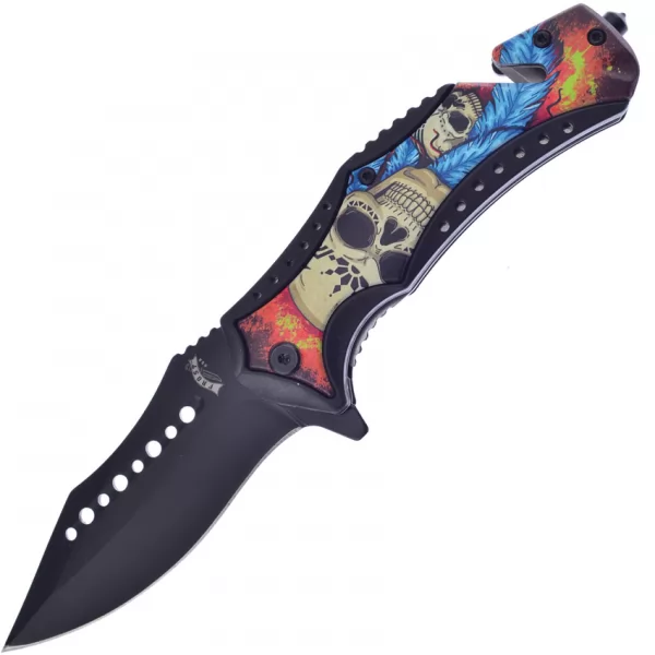 Frost Cutlery Skull Linerlock A-O knives FFC141B
