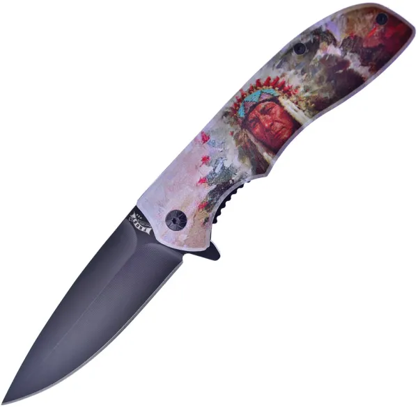 Frost Cutlery Linerlock Native American A-O knives FFC28IN3