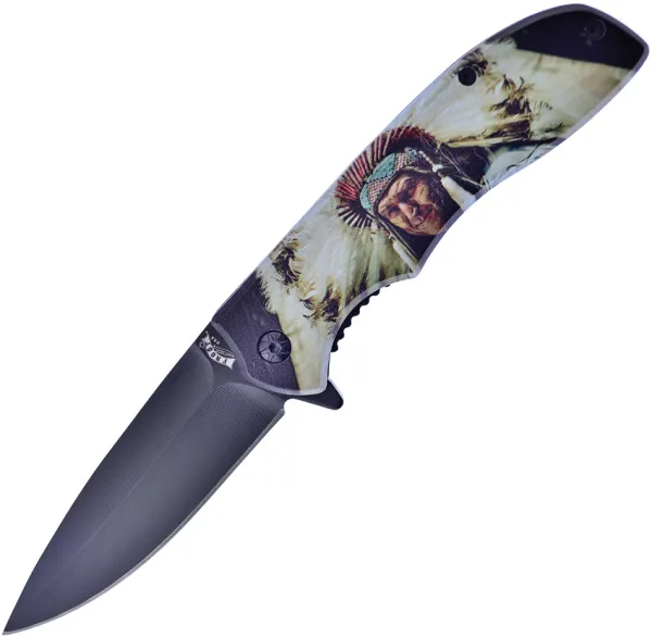 Frost Cutlery Linerlock Native American A-O knives FFC28IN4