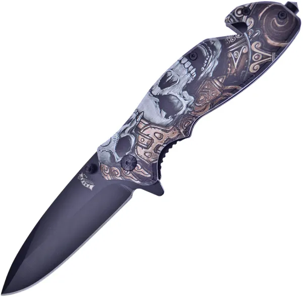 Frost Cutlery Skull Linerlock A-O knives FFC32SK