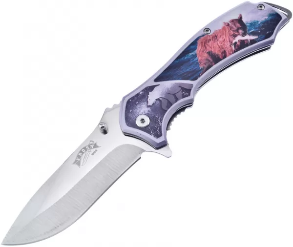 Frost Cutlery Wildlife Linerlock A-O Bear knives FFC49B