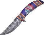 Frost Cutlery Linerlock A/O Blue - FFC54BL