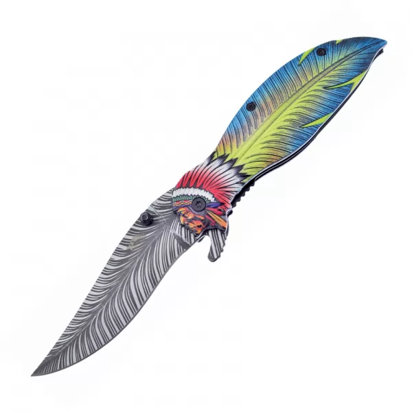 Frost Cutlery Feather Linerlock Yellow knives FFC74Y