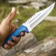 FH Knives Bowie Blue Wood FHKCPBW002