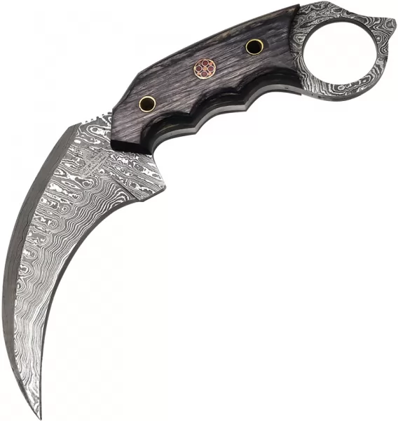 FH Knives Damascus Karambit Black FHKKMBT002