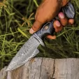 FH Knives Fixed Blade Damascus Gray FHKMLK004