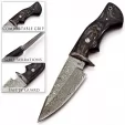 FH Knives Fixed Blade Damascus Gray FHKMLK004