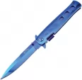 Frost Cutlery Stiletto Linerlock A/O Blue - FIS002BL