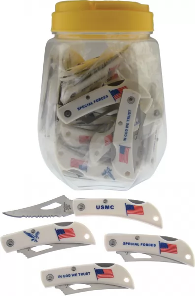 Frost Cutlery 36 Piece Jar American Flag knives FJAR36AM