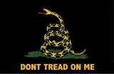 Flags Black Gadsden Flag - FLAG7254