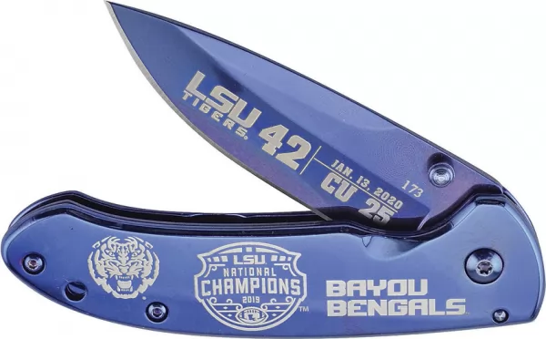 Frost Cutlery LSU Champions Framelock knives FLSU19CPF15