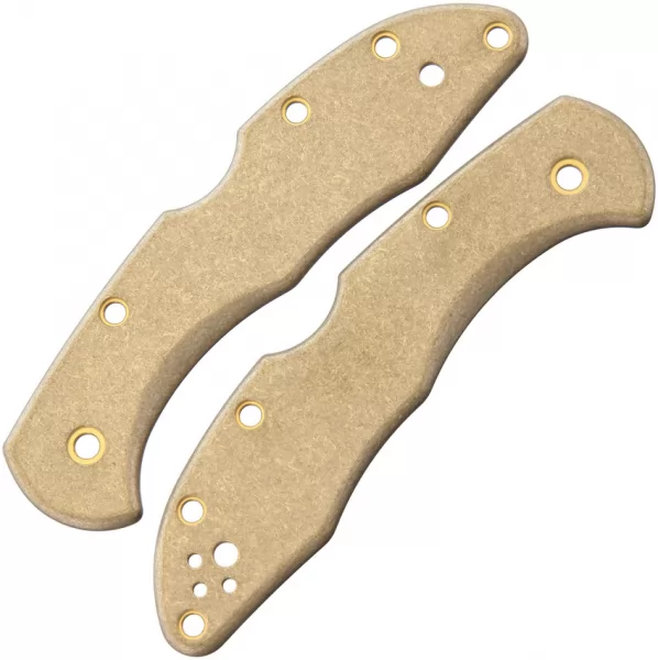 Flytanium Delica Handle Scales Brass FLY457