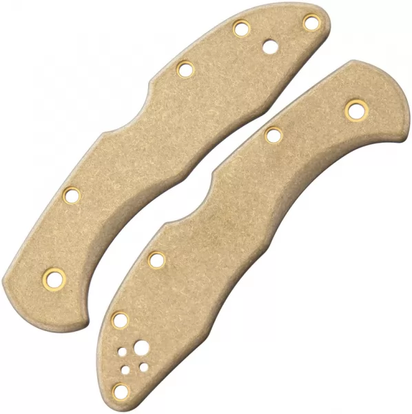 Flytanium Delica Handle Scales Brass FLY656