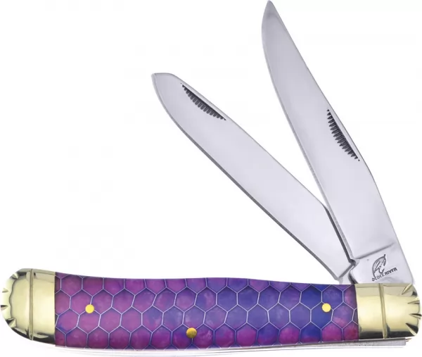 Frost Cutlery Trapper Blue Violet Resin knives FOC108BV