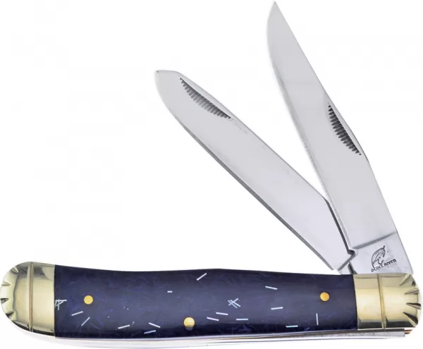 Frost Cutlery Trapper Blue Glitter Resin knives FOC108STBL