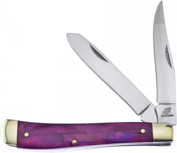 Frost Cutlery Mini Trapper Purple MOP knives FOC508PMOP