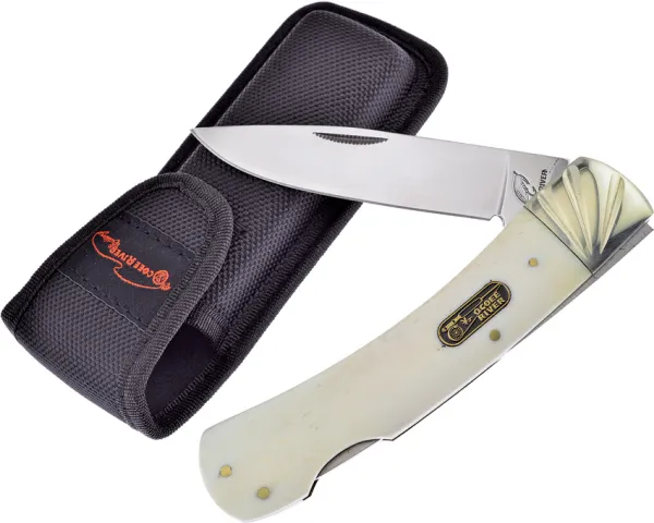 Frost Cutlery Lockback White Smooth Bone knives FOC557WSB
