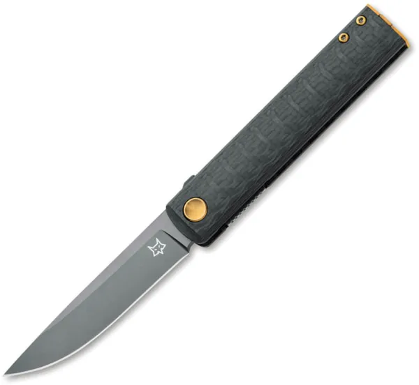 Fox CHNOPS Linerlock CF knives FOX543CFBR