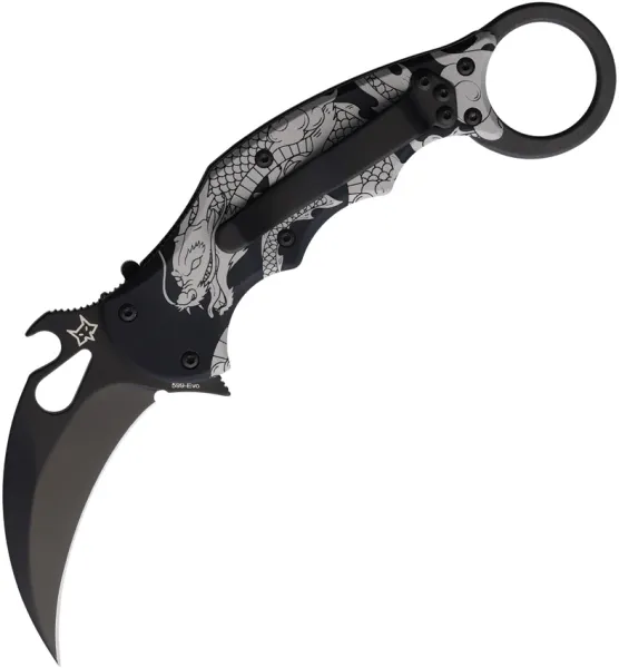 FOX Karambit Linerlock Dragon knives FOX599ALB1