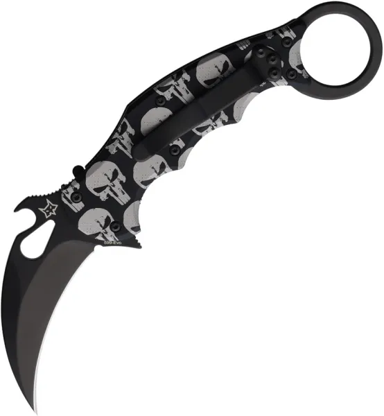 FOX Karambit Linerlock Skull knives FOX599ALB5