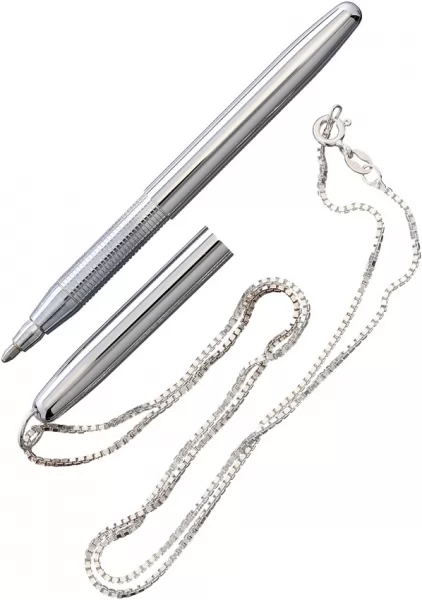 Fisher Space Pen Chrome Bullet Pen w Neck Chain pens FP811247