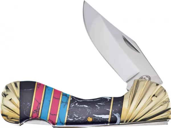 Frost Cutlery Choctaw Blue Turquoise knives FSHS105BRB