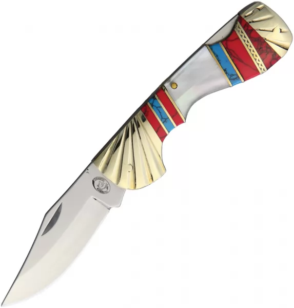 Frost Cutlery Choctaw MOP Turquoise knives FSHS105RBW