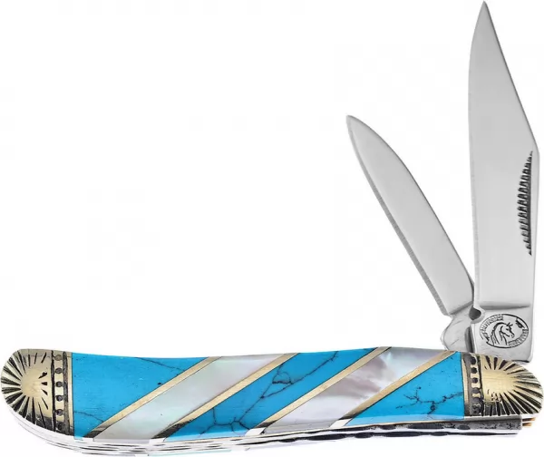Frost Cutlery Peanut Turquoise MOP knives FSHS107TURMP
