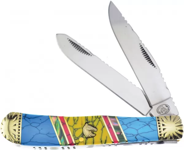 Frost Cutlery Trapper Turquoise knives FSHS108BARY
