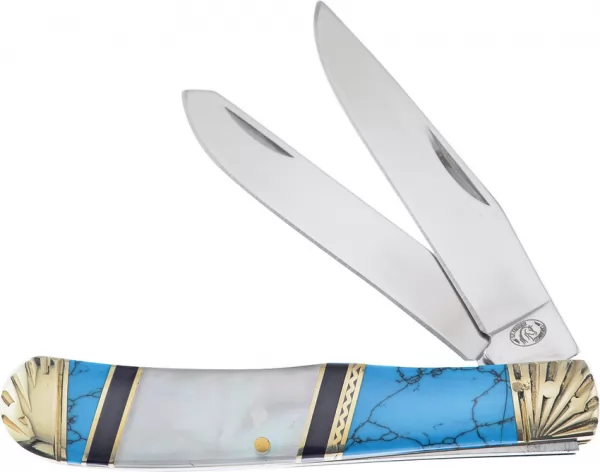 Frost Cutlery Trapper MOP Turquoise knives FSHS108BBW