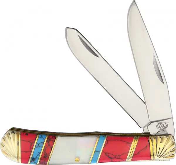 Frost Cutlery Trapper Red White Blue knives FSHS108RBW