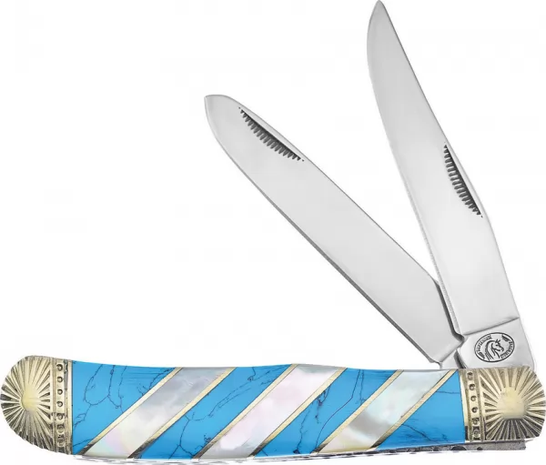 Frost Cutlery Trapper Turquoise MOP knives FSHS108TURMP