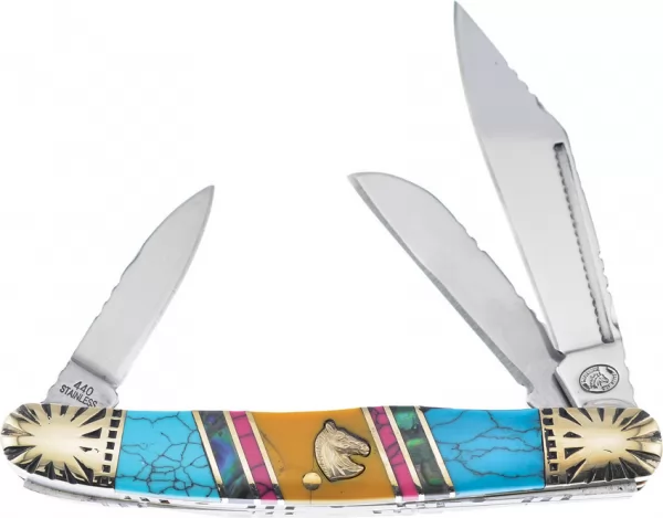 Frost Cutlery Wrangler Turquoise knives FSHS112BARY