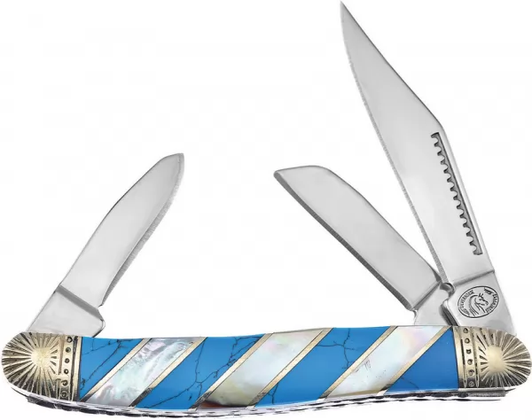 Frost Cutlery Wrangler Turquoise MOP knives FSHS112TURMP