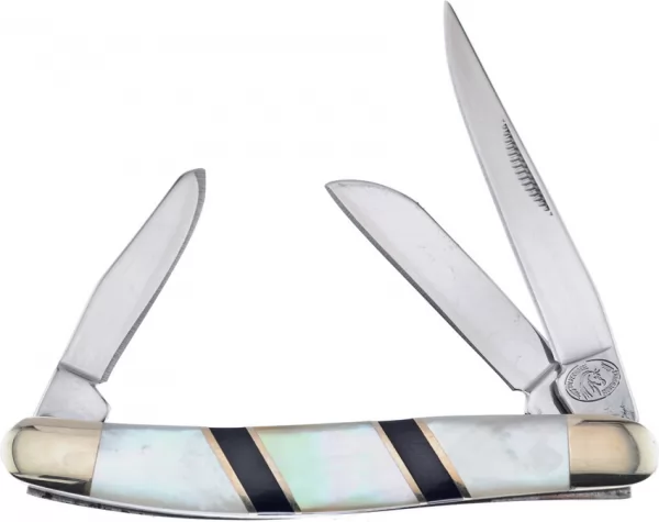 Frost Cutlery Stockman Black Onyx MOP knives FSHS509BMOP