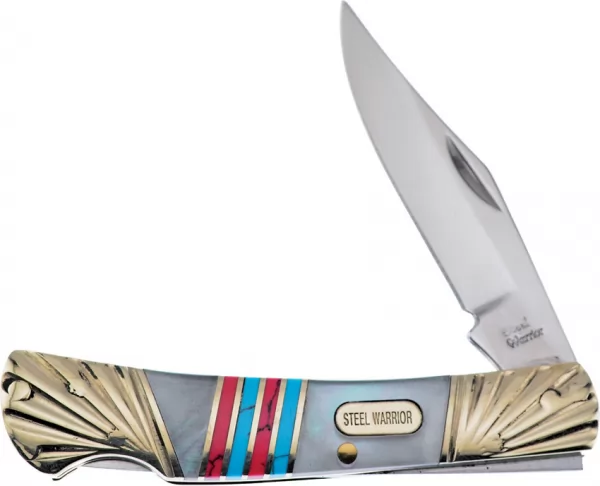 Frost Cutlery Barracuda Lockback MOP knives FSW100MPRB