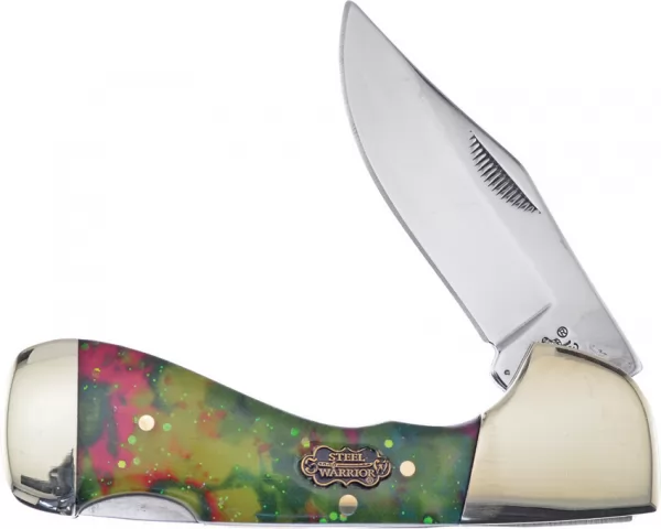 Frost Cutlery Choctaw Lockback Glitter Resin knives FSW105RDN