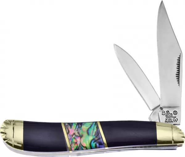 Frost Cutlery Peanut Buffalo-Abalone knives FSW107BHAB