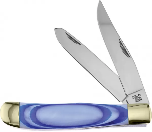 Frost Cutlery Trapper Blue Swirl knives FSW108BLW