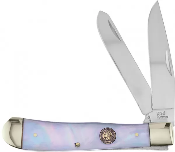 Frost Cutlery Trapper MOP Indian Head Penny knives FSW108INMOP
