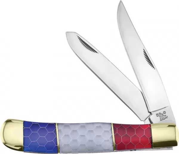 Frost Cutlery Trapper Honeycomb RWB knives FSW108MAG