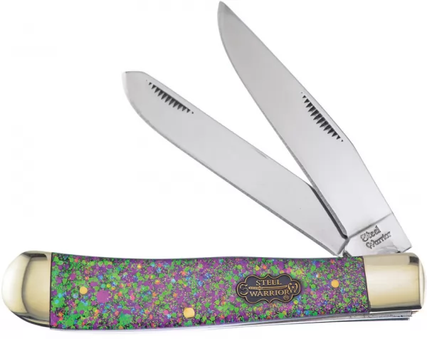Frost Cutlery Trapper Mardi Gras knives FSW108MG