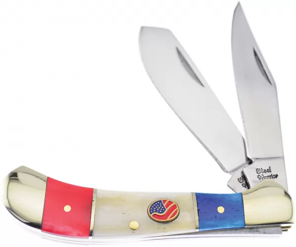 Frost Cutlery Saddlehorn Red White Blue knives FSW111RWB