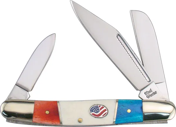 Frost Cutlery Wrangler Red White Blue knives FSW112RWB